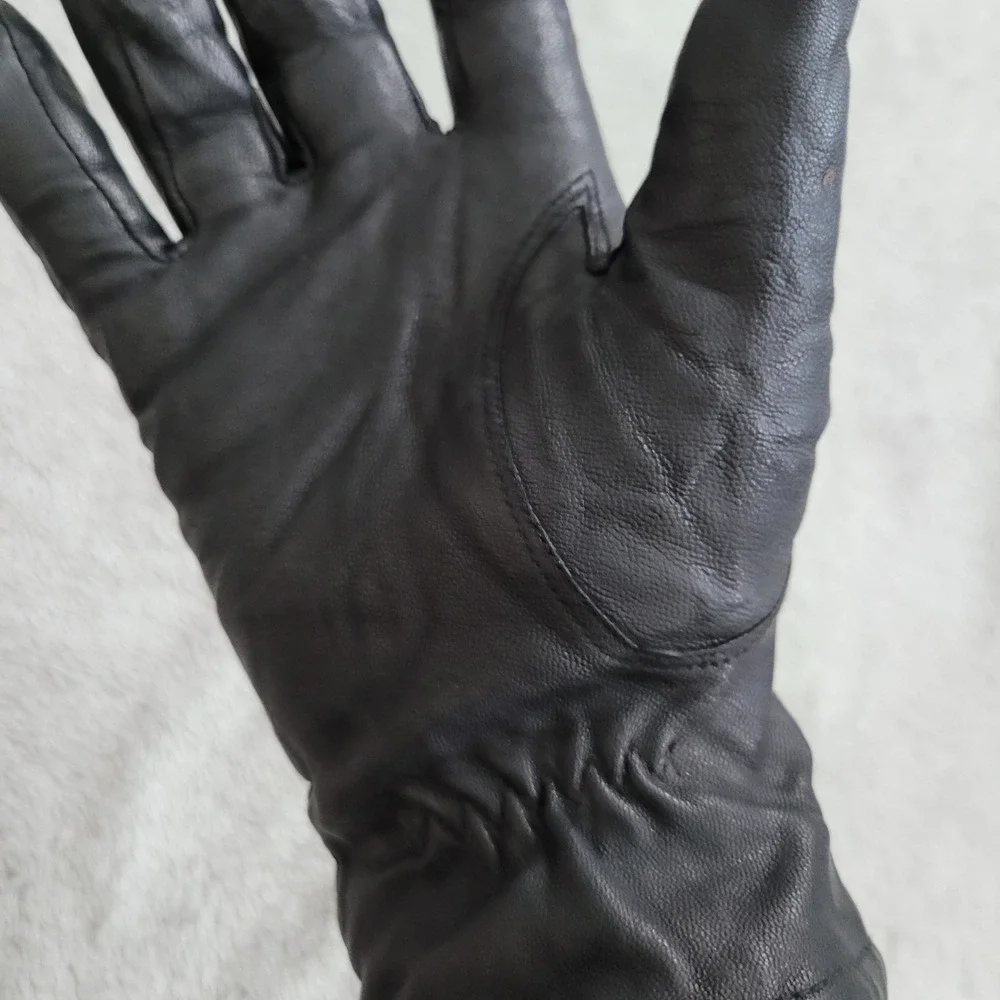 Vintage‎ genuine leather black gloves winter classic heritage richcore old money